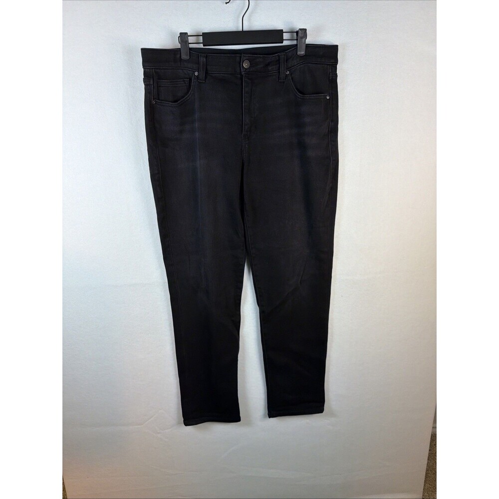 LuLaRoe Womens Size 32 Skinny Jeans Faded Black High Rise Elastic Waist Denim